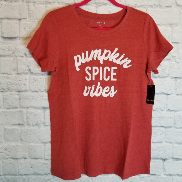 torrid Tops - Torrid Pumpkin Spice Vibes Graphic Tee Shirt New